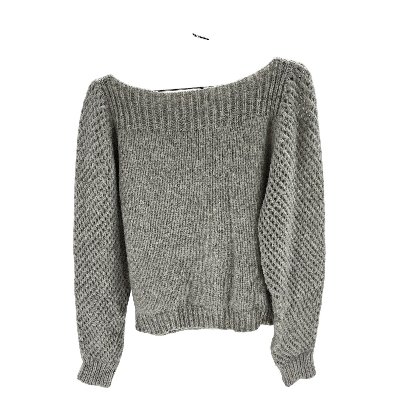 Loveshackfancy 'Rosie' Grey Baby Alpaca Heritage Pullover Sweater Size L