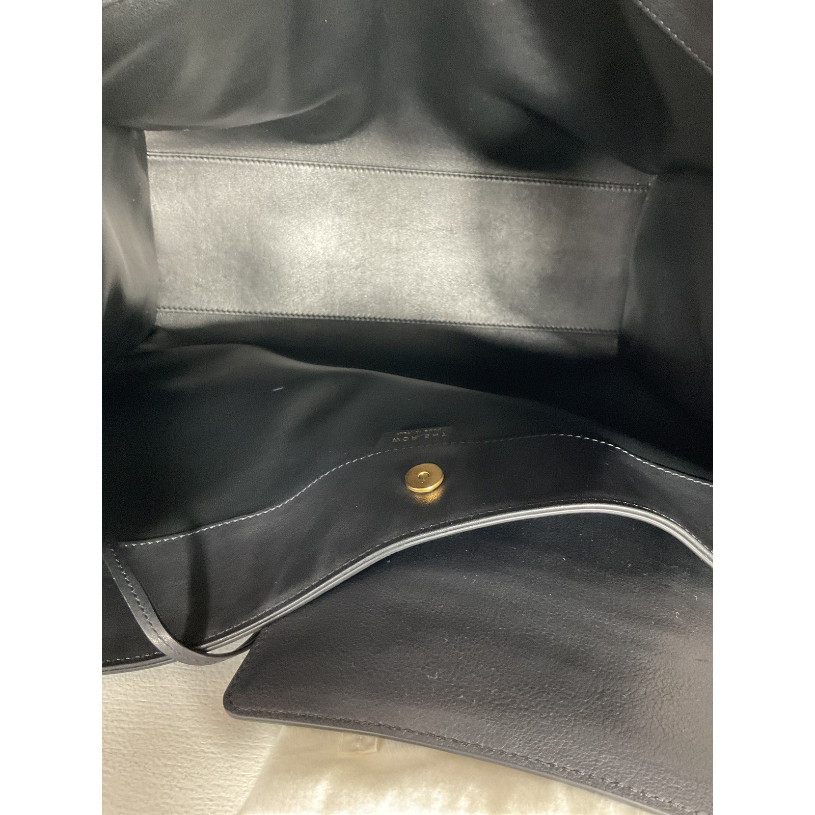 The Row 'Alexia' Black Leather Leather Tote Bag