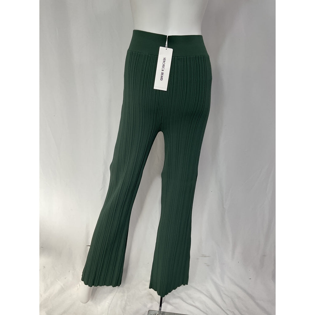 Veronica Beard 'Massaro' Green Rib-Knit Pant Size L - NWT