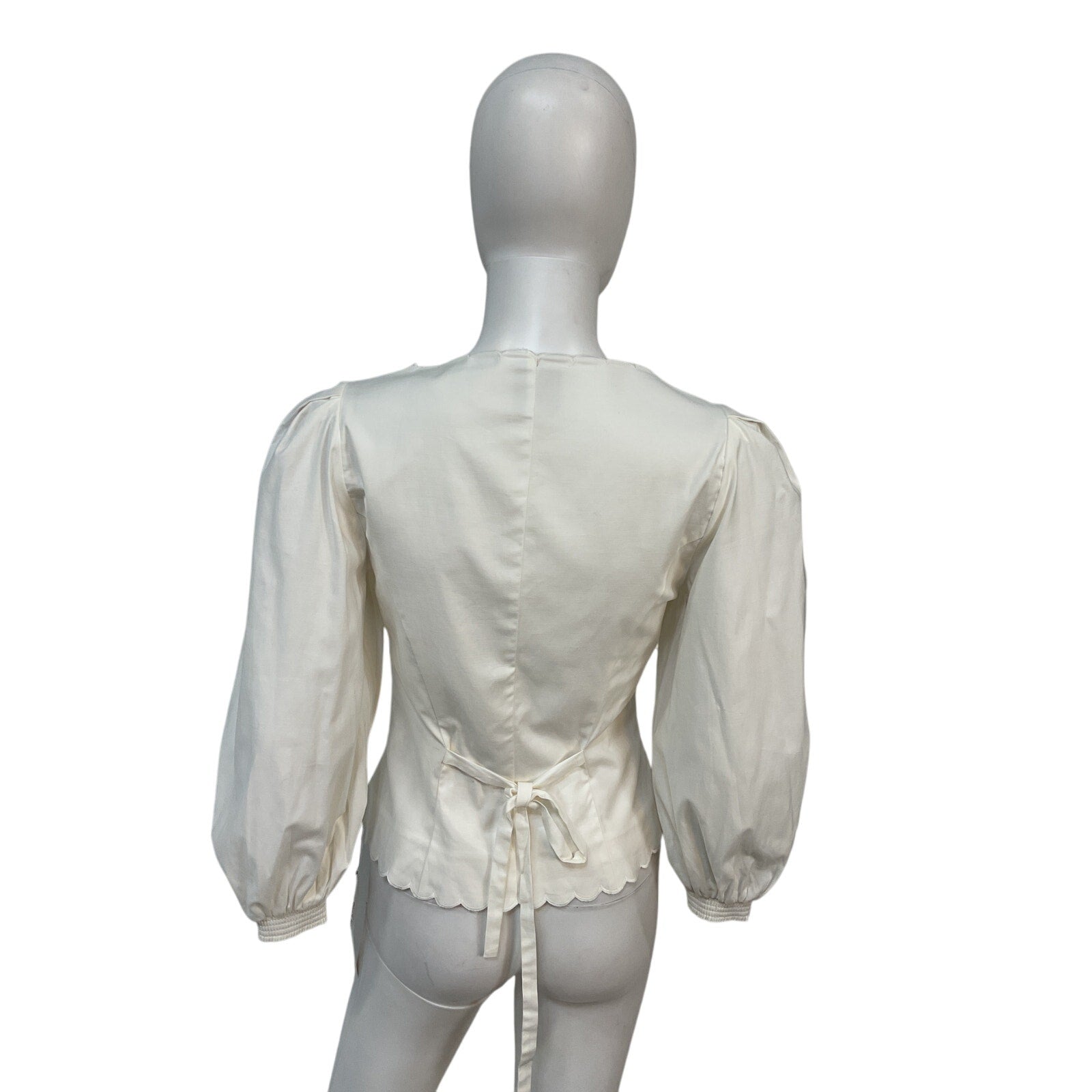 Reformation 'Elianna' White Cotton Top Size 4