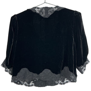 Rixo Velvet Black Ursula Top Size S