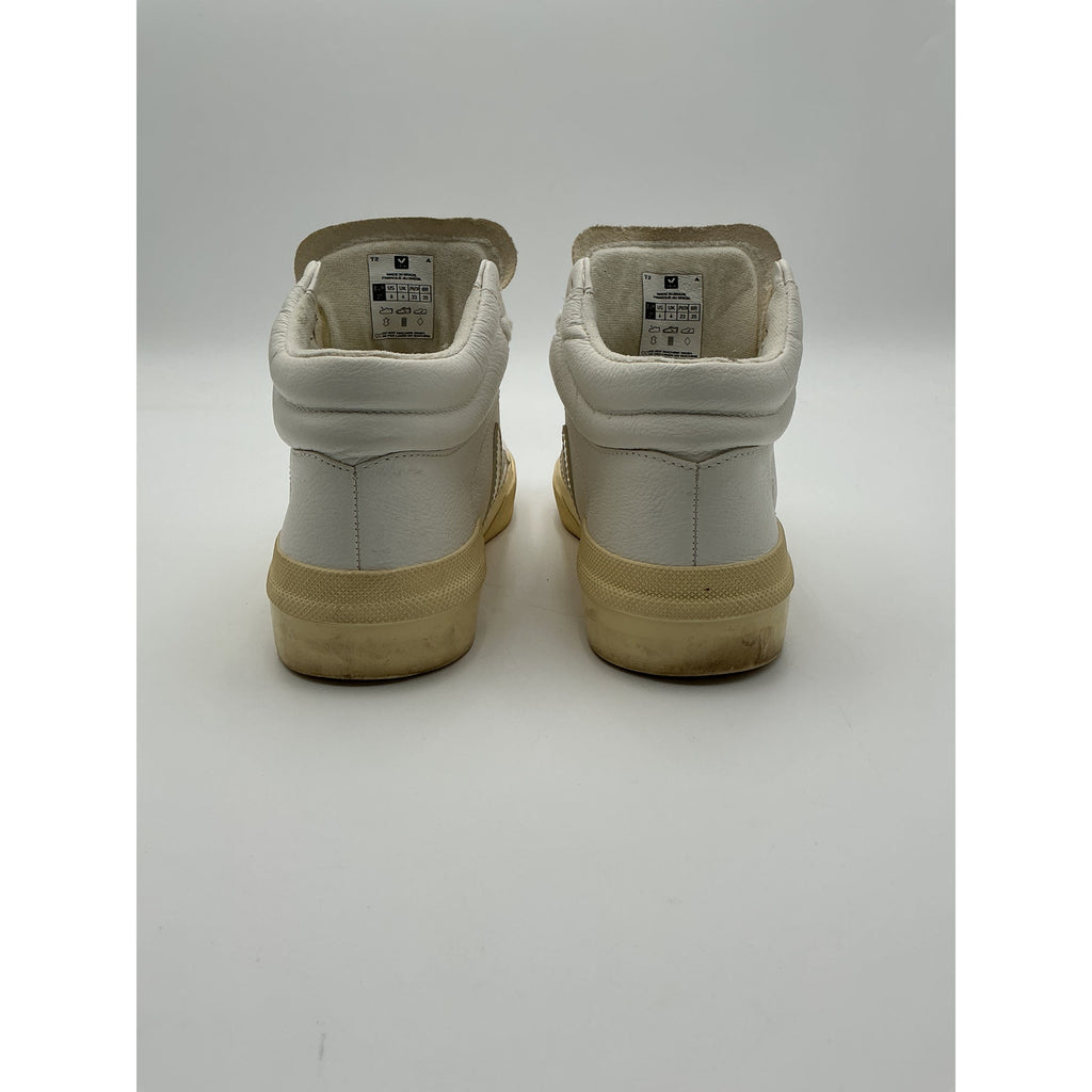 Veja 'Minotaur' White Leather Rubber-Trimmed Leather Sneakers Size 6