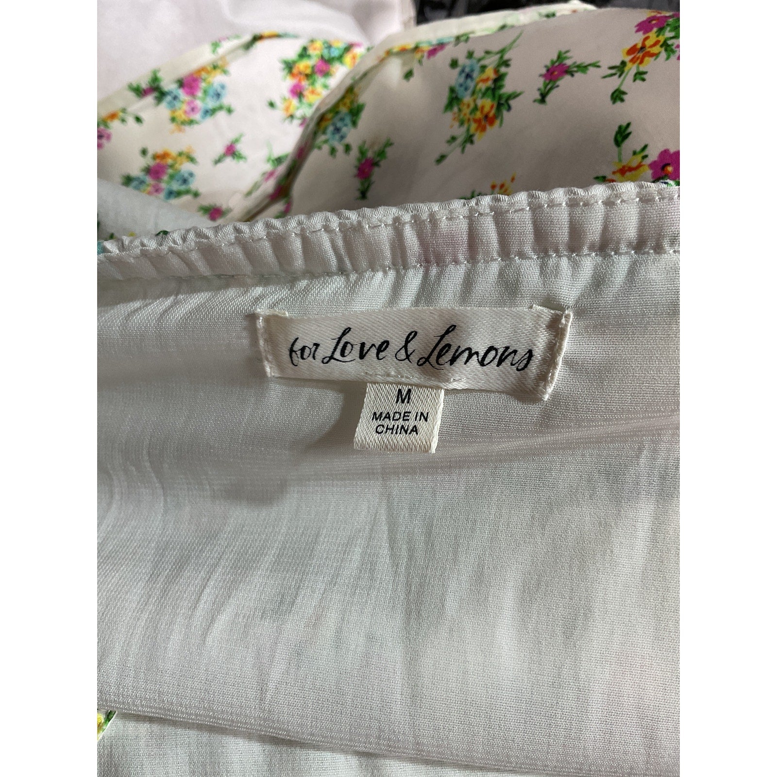 For Love & Lemons 'Tanya' White Mini Dress Size M