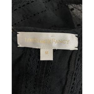 Loveshackfancy Ruffled Black Natasha Dress Size M