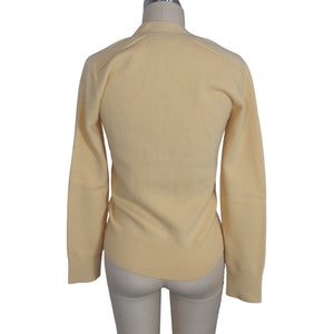 Burberry Classic Yellow B Shield Cardigan Size XXS