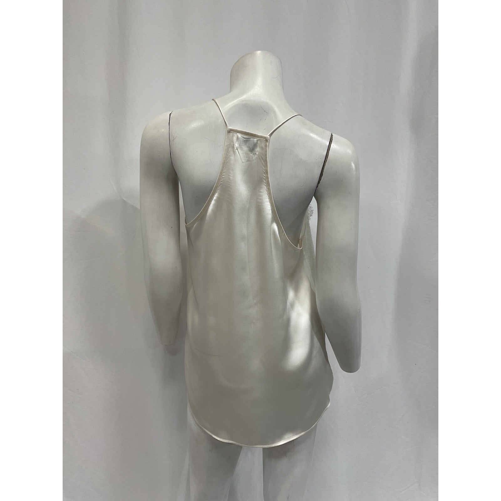 Cami Nyc 'Racer' White Charmeuse Cami Top Size S