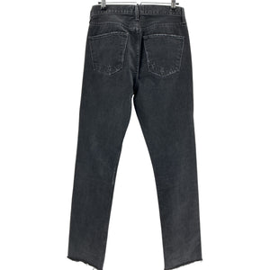 Agolde Distressed Black Cherie High Rise Straight Denim Jeans Size 27