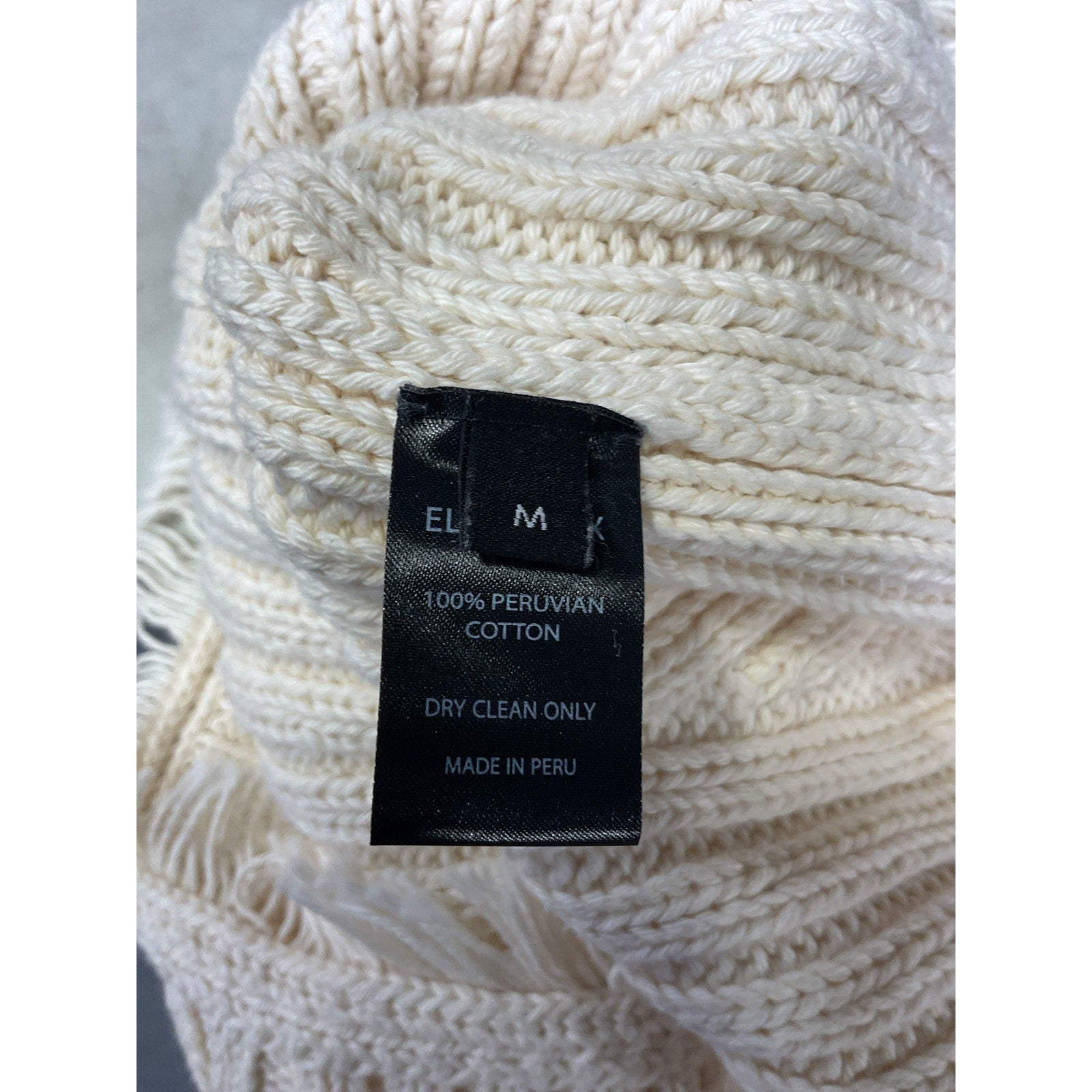 Eleven Six 'Bria' White Ribbed Fringe-Trim Sleeveless Cotton Tank Size M - NWT