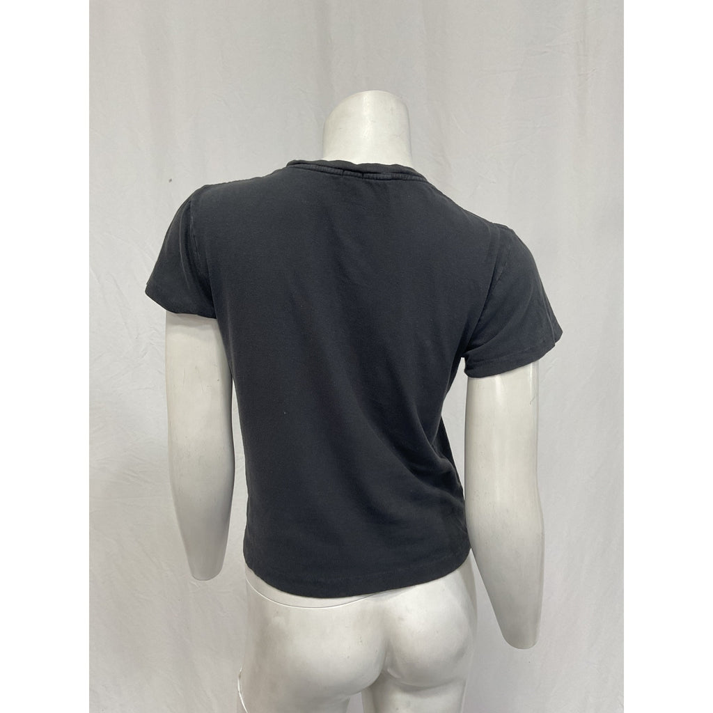 Re/Done 'The Classic' Black Cotton Tee Size XS