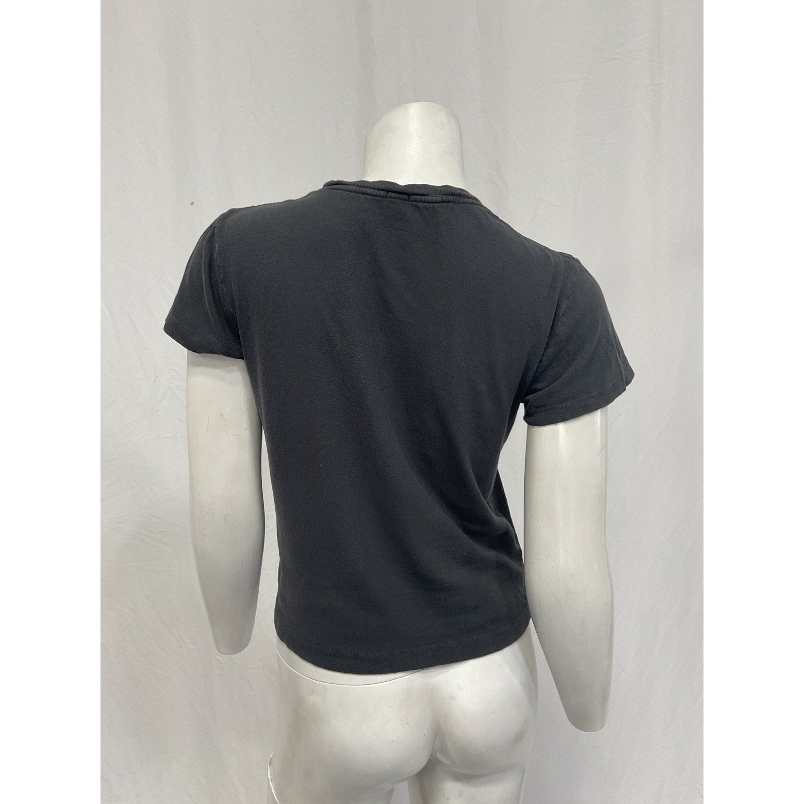 Re/Done 'The Classic' Black Cotton Tee Size XS