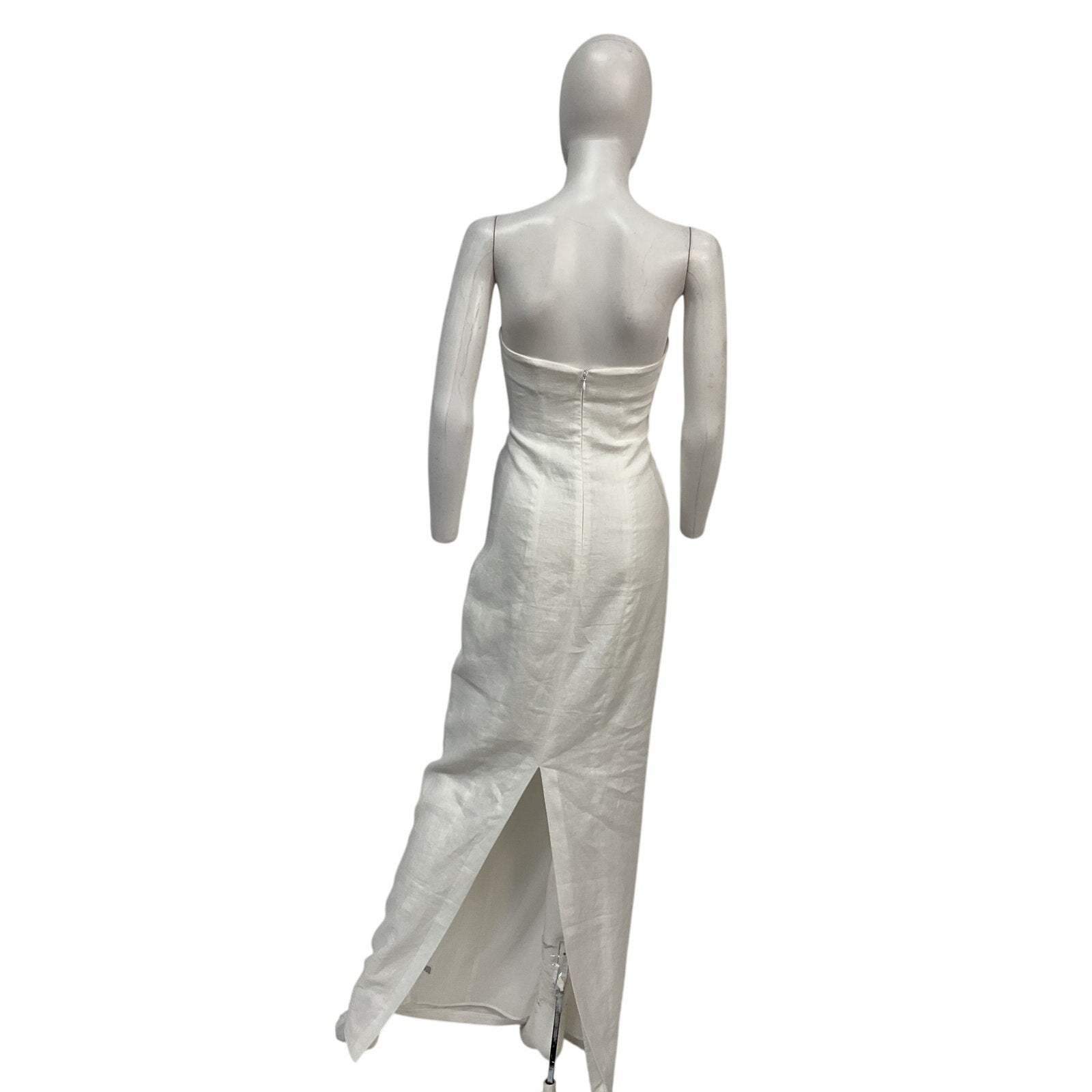 Helsa Strapless White Linen Maxi Dress Size XS