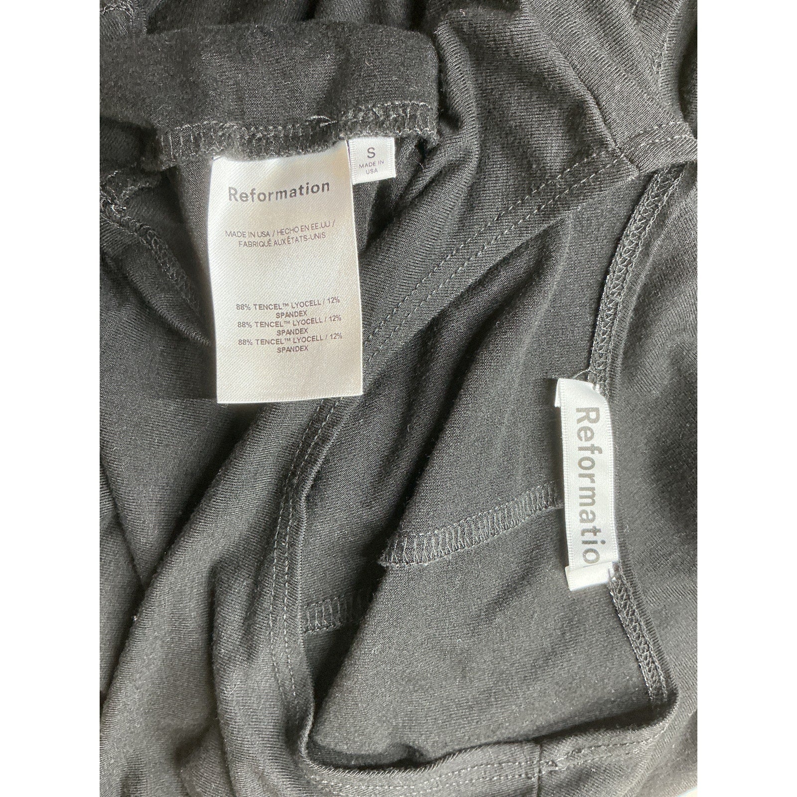 Reformation 'Kamila' Black Knit Dress Size S