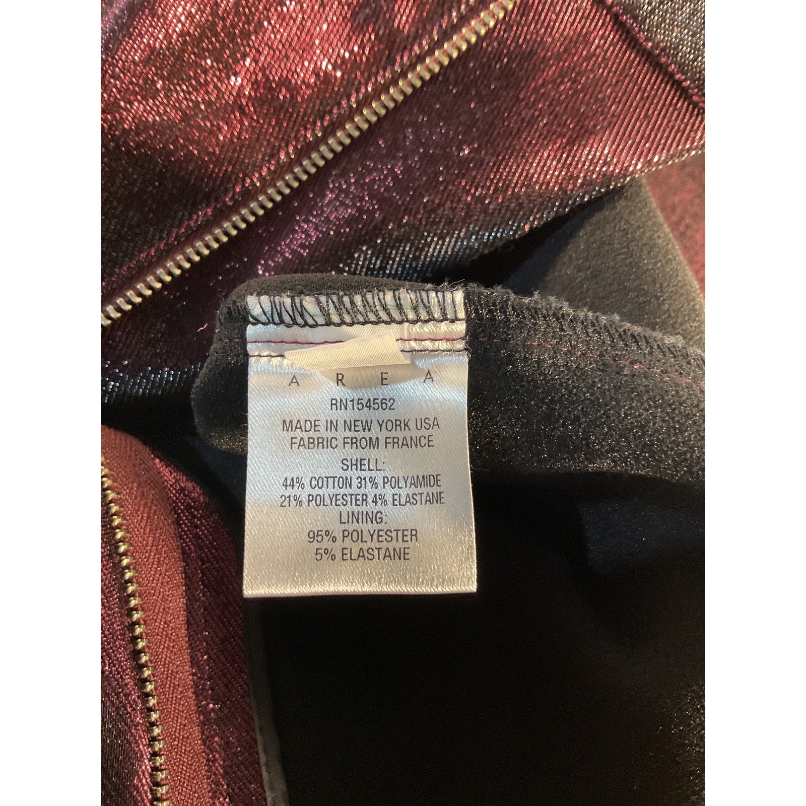 Area 'Lurex' Pink Skinny Pants Size XS