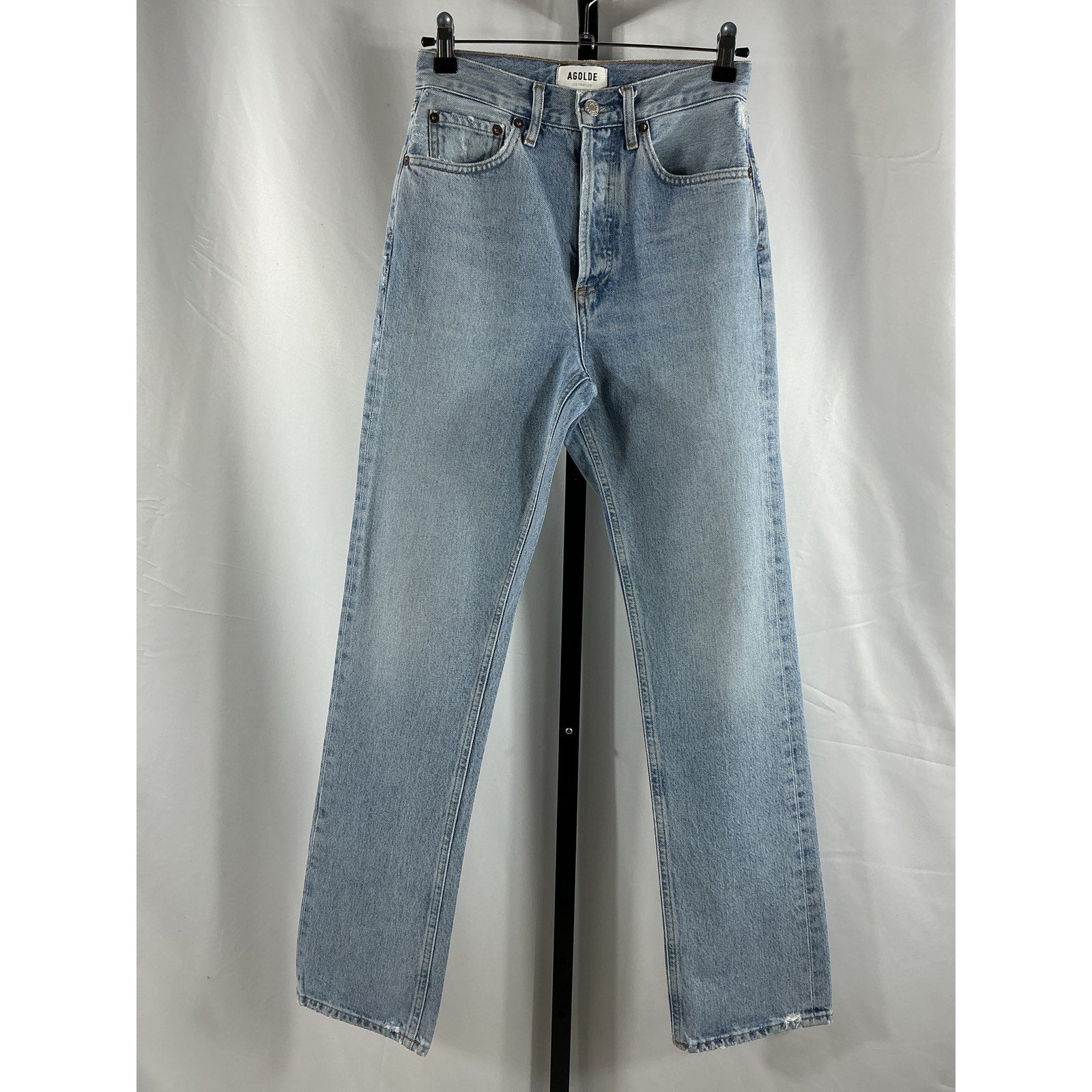 Agolde 'Lana' Blue Low Rise Vintage Straight Jeans Size 23