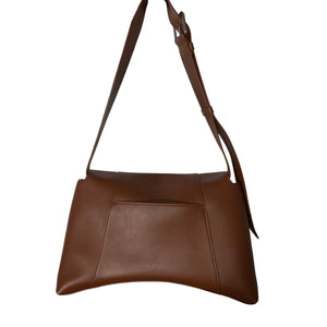Balenciaga Soft Dark Tan Hourglass Shoulder Bag