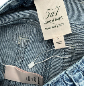 Cinq à Sept Floral Blue Vivian Denim Jeans Size 0