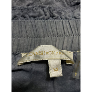 Loveshackfancy Delicate Washed Denim Ruffle Mini Skirt Size XS