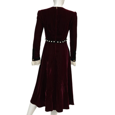 Philosophy Di Lorenzo Serafini Elegant Purple V Neck Midi Dress Size 2