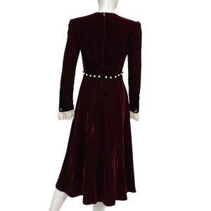 Philosophy Di Lorenzo Serafini Elegant Purple V Neck Midi Dress Size 2