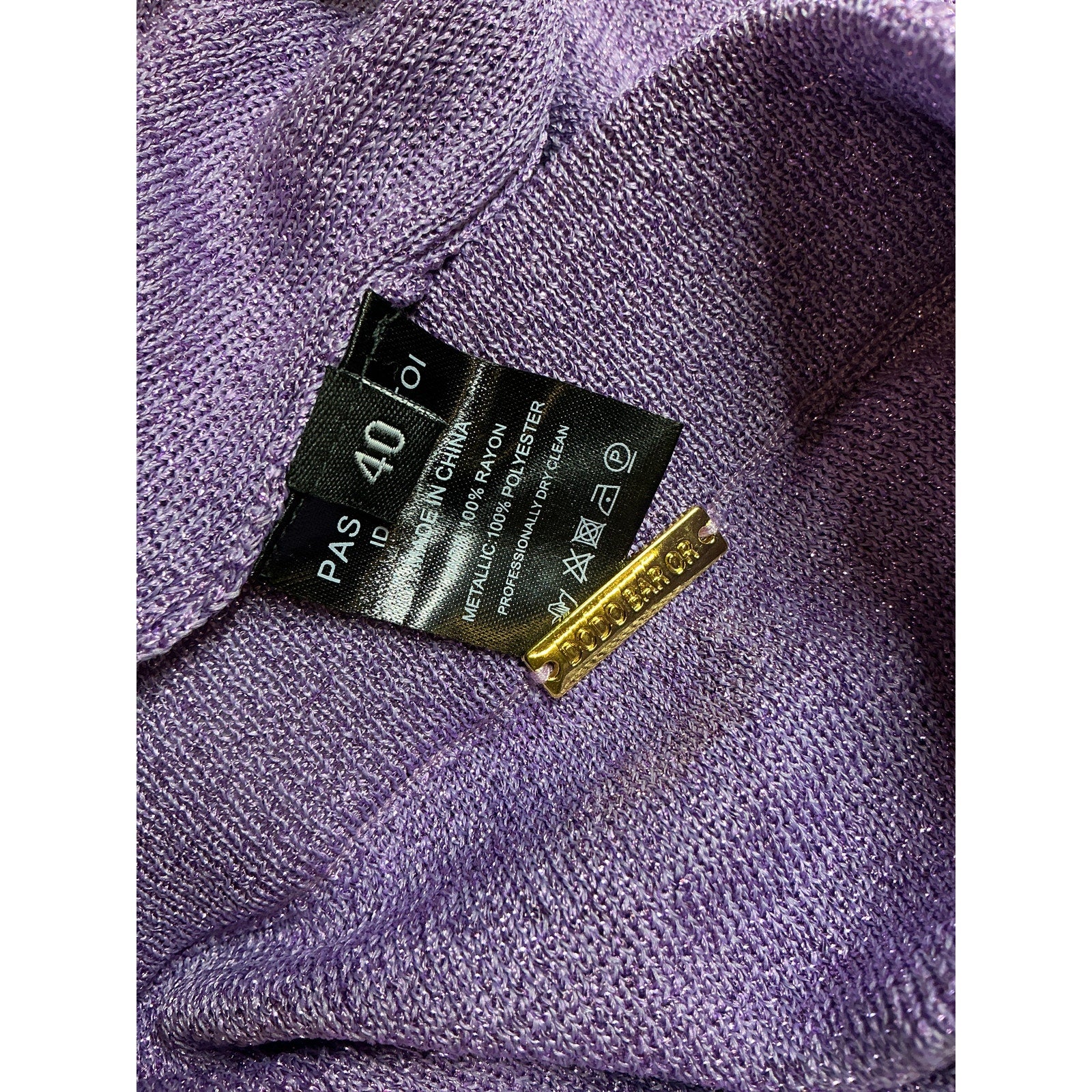 Dodo Bar Or 'Loren' Purple Rayon Skirt Size 40