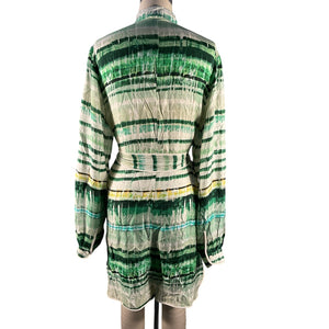 Saks Fifth Avenue Belted Emerald Florentyn Romper Size Medium