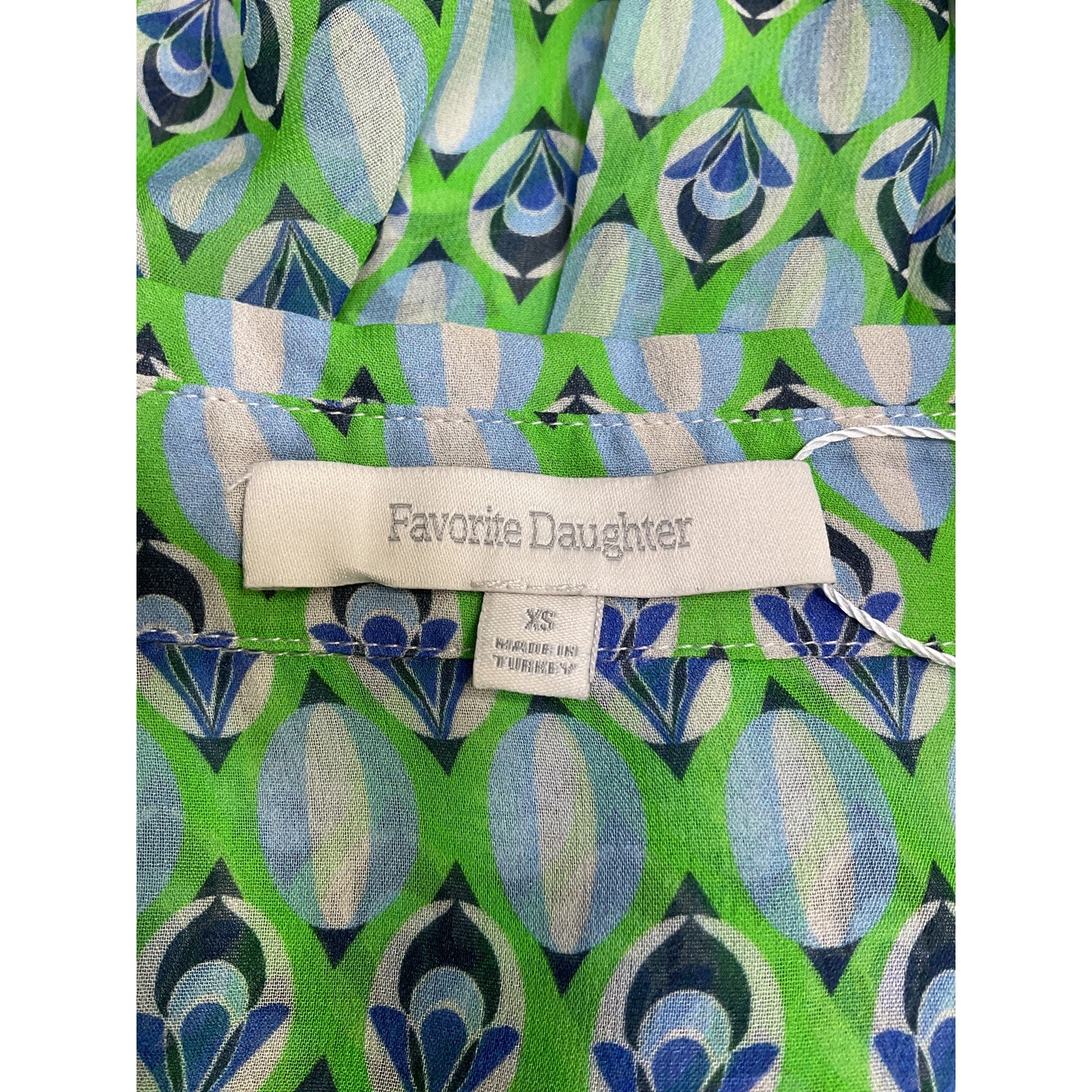Favorite Daughter 'The Friday' Green Viscose Shirt Size XS