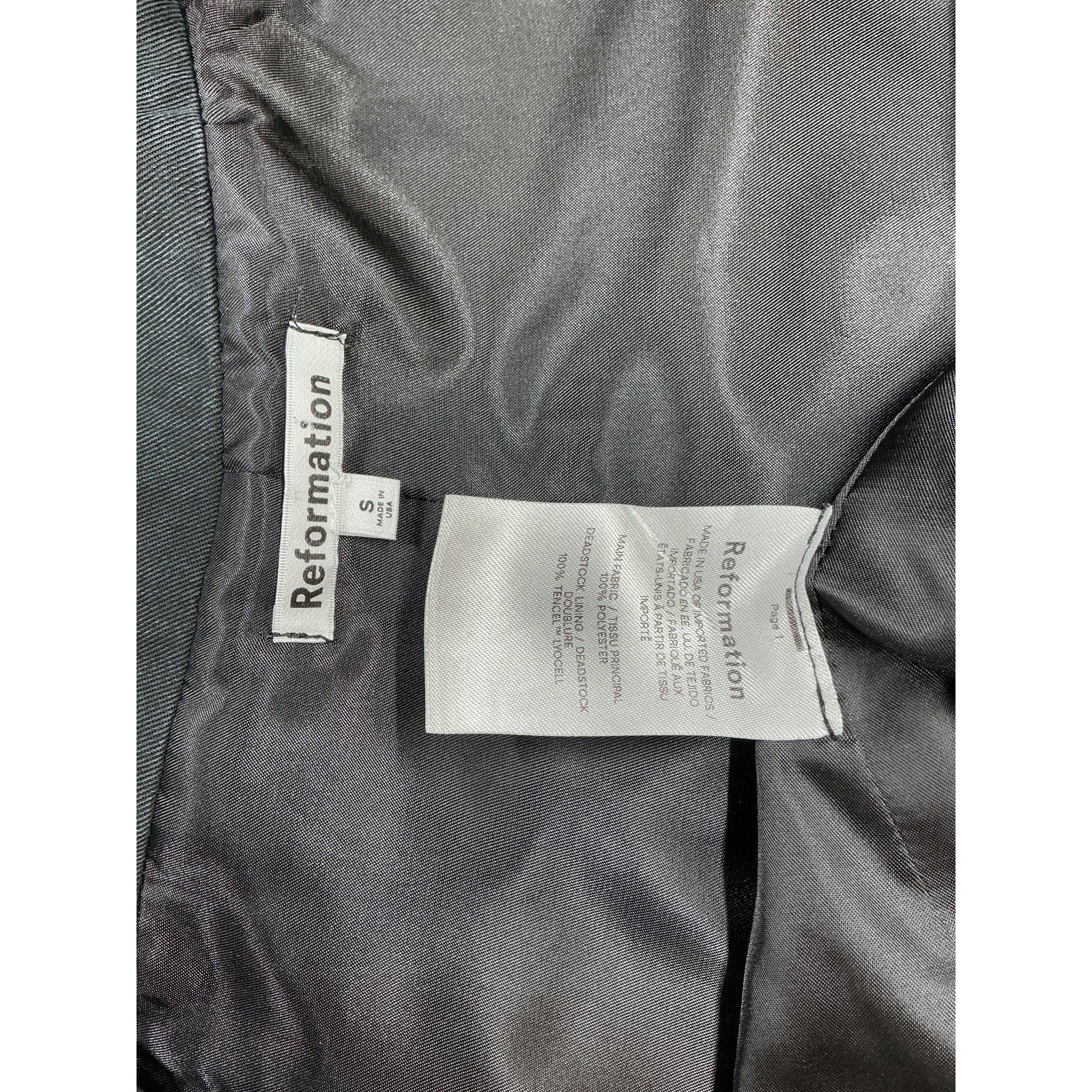 Reformation 'Billie' Black Vest Size S