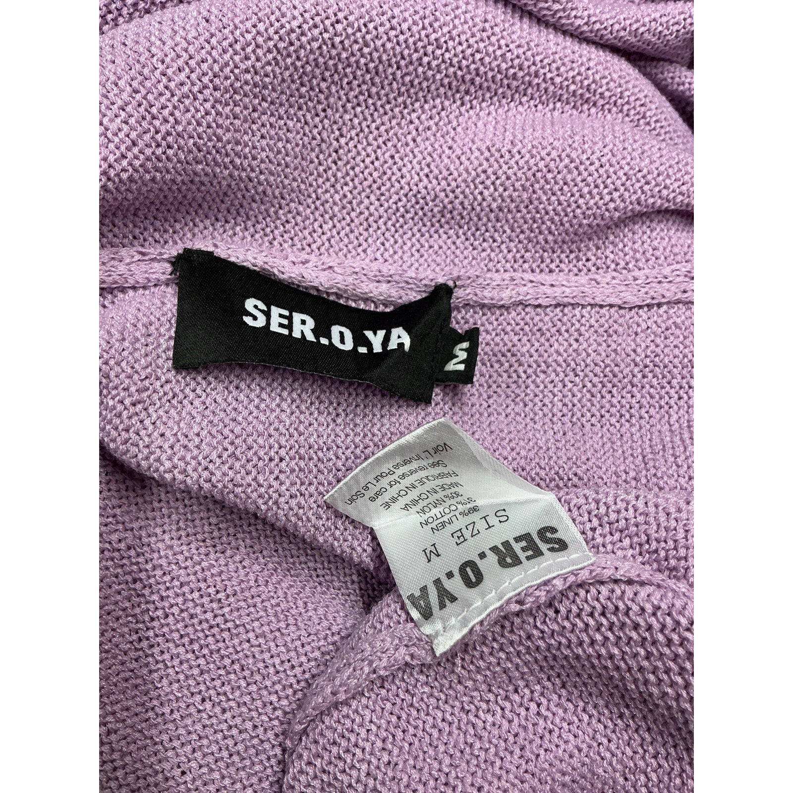 Ser.O.Ya 'Jasmine' Purple Linen Dress Size M