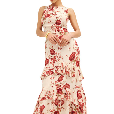 Reformation Floral Multicolor Magnus Dress Size 10
