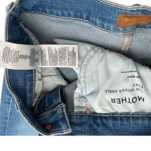 Mother Classic Blue Insider Ankle Fray Denim Jeans Size 27