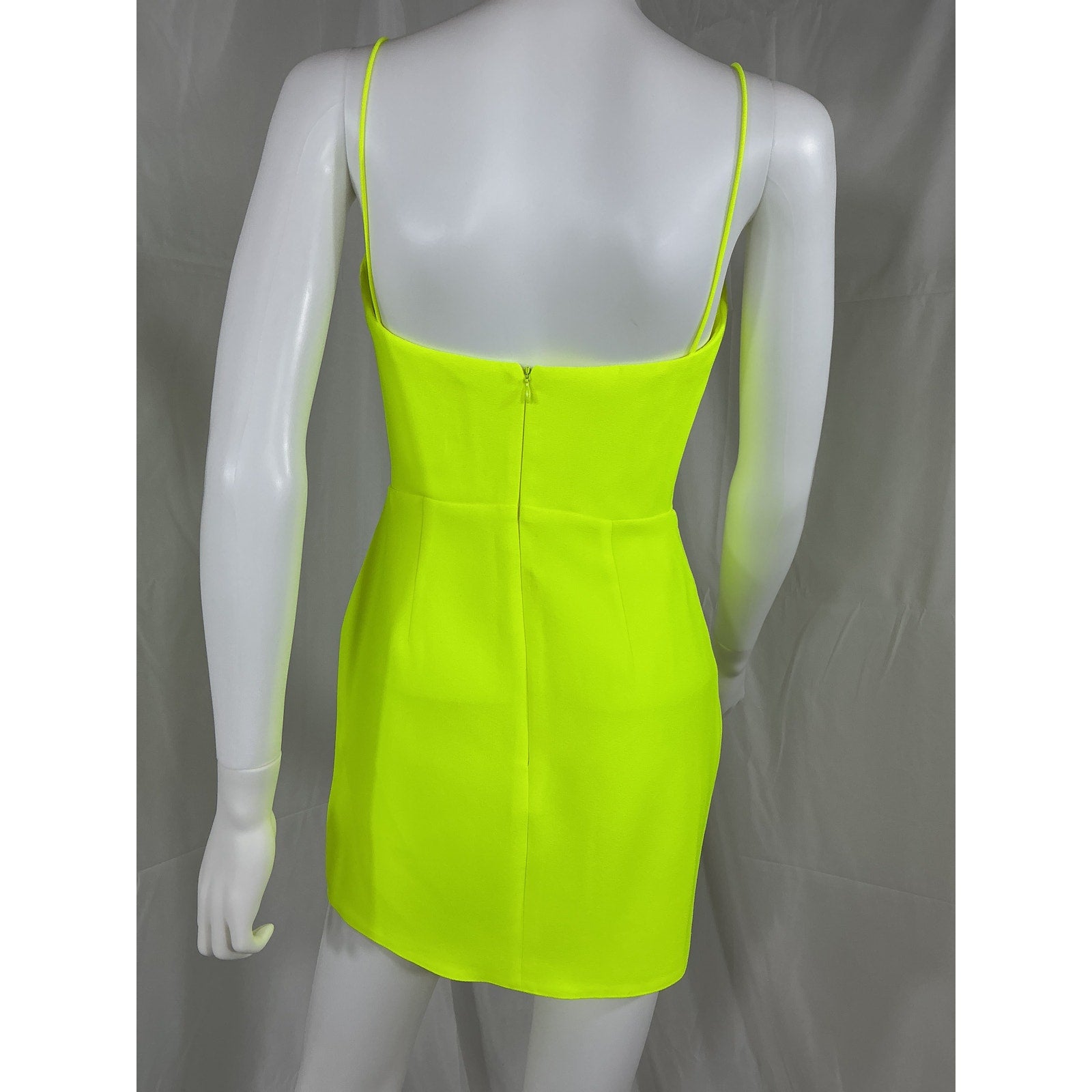 Alex Perry 'Cayde' Yellow Poly Singlet Mini Dress Size 4