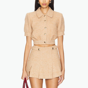 Astr The Label 'Bronwyn' Brown Polyester Jacket Size XL