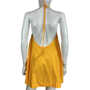 Leset Chic Orange Yoko Halter Mini Dress Size XS