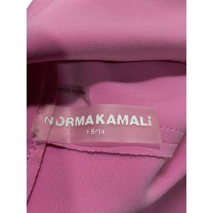 Norma Kamali Tailored Pink Single Breasted Straight Leg Jumpsuit Size XS