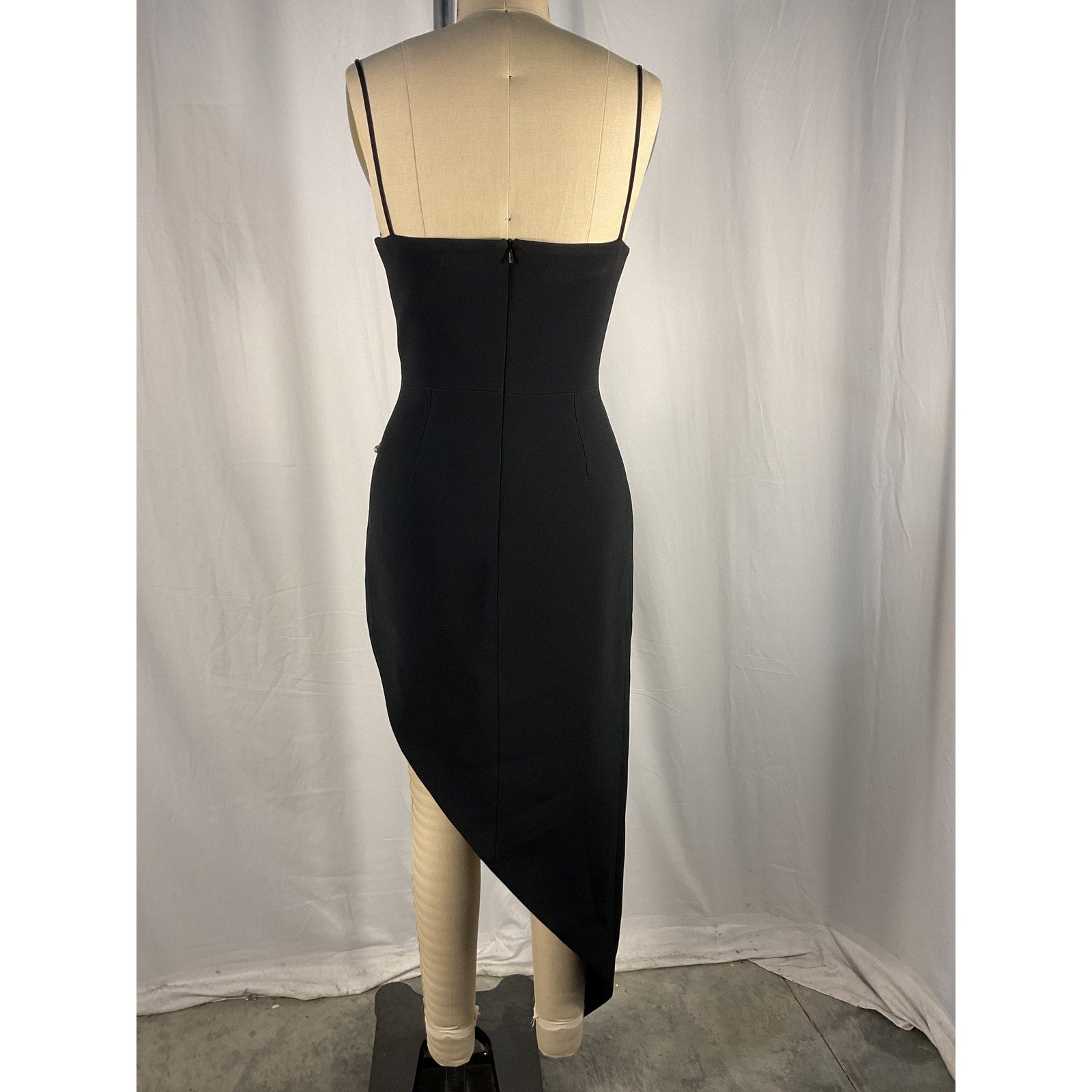 David Koma Flower Black Acetate Net Midi Dress Size 8 - NWT