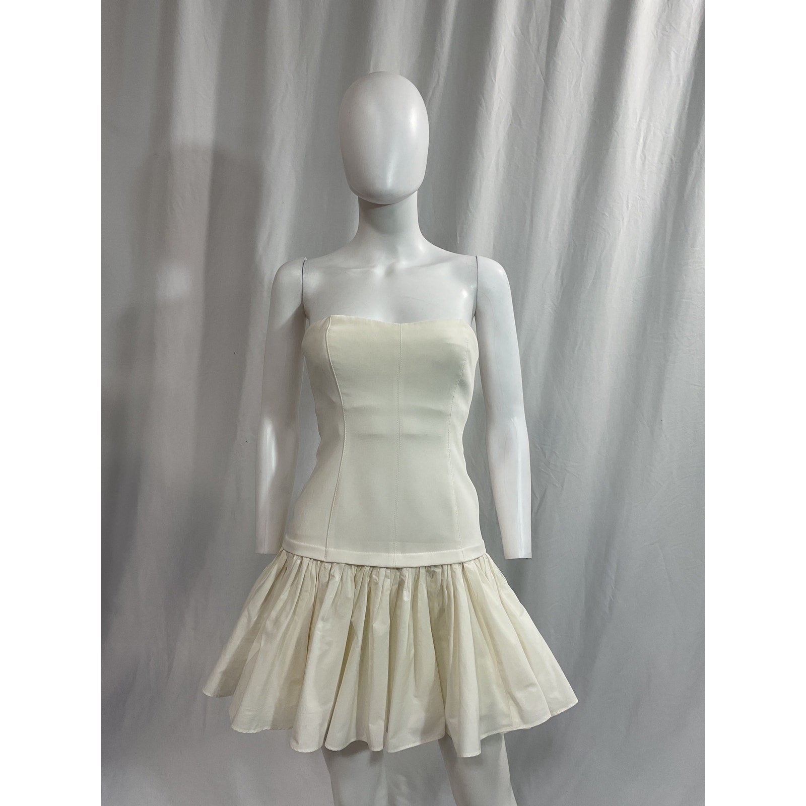 Cinq A Sept 'Amanda' White Strapless Mini Dress Size 2