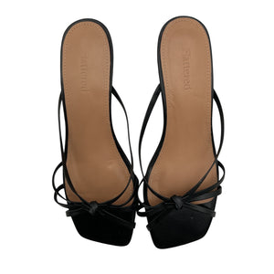 Flattered Strappy Black Eunisa Heeled Sandal Size 38 EU / US 8