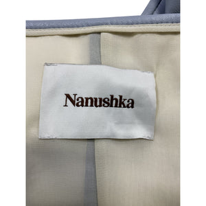 Nanushka Asymmetric Sky Blue Cosimo Wrap Top Size XS