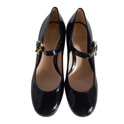 Gianvito Rossi Patent Black Mary Jane Pumps Size 5 US / IT 35
