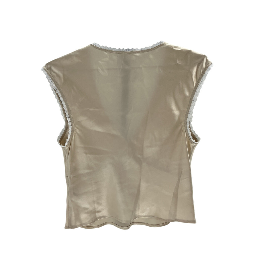 Reformation 'Cherry' Beige Silk Top Size 4