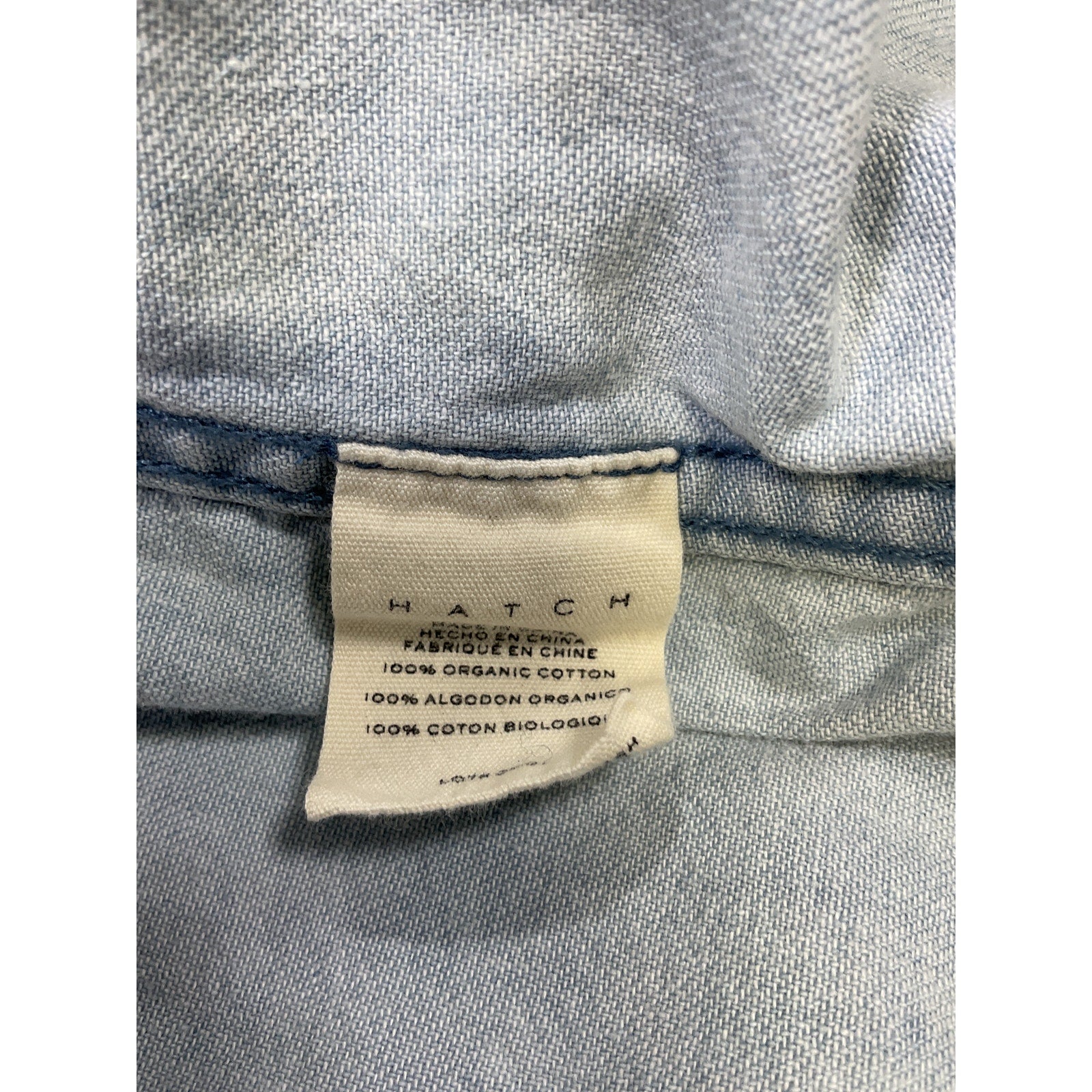 Hatch 'The Denim' Blue Cotton Maternity Shirt Size S