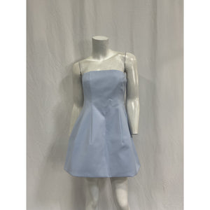 Simkhai 'Arta' Blue Cotton Strapless Mini Dress Size 2