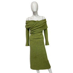 Cult Gaia Off Shoulder Green Zennie Size XS Dress