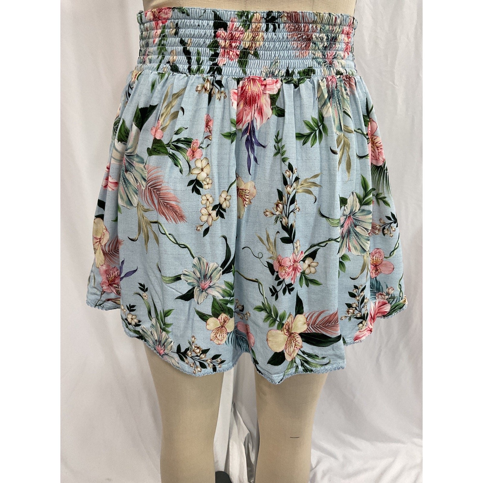 Agua Bendita 'Violet' Blue Mini Skirt Size S