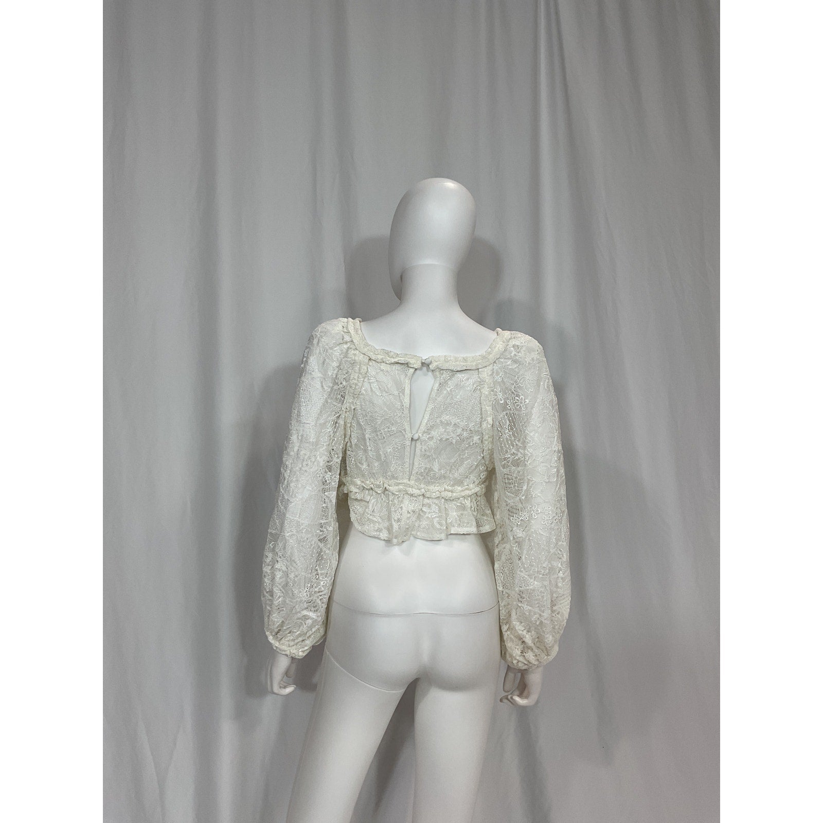 For Love & Lemons 'Madeline' White Lace Top Size S