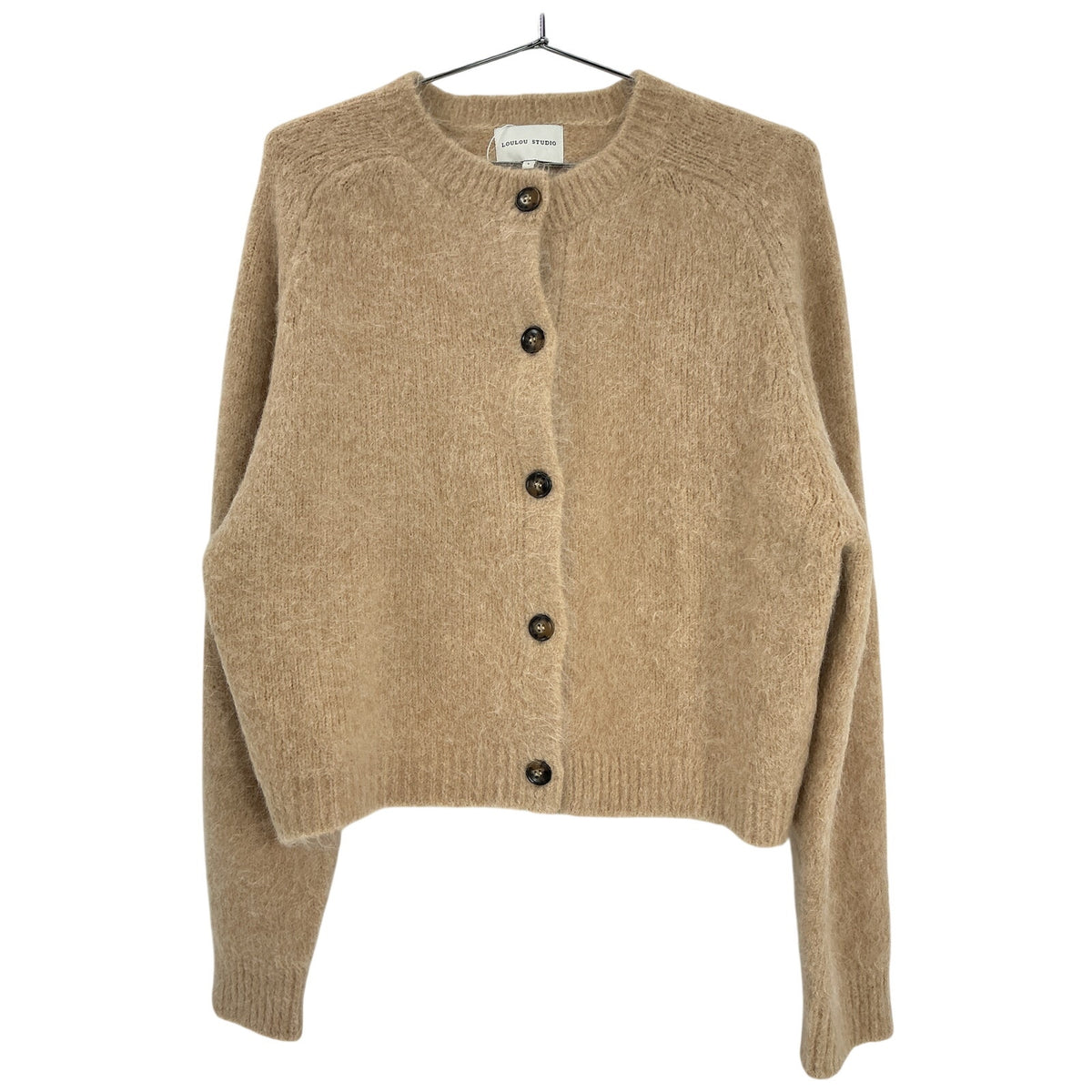 Loulou Studio Brushed Tan Arsen Cardigan Sweater Size L