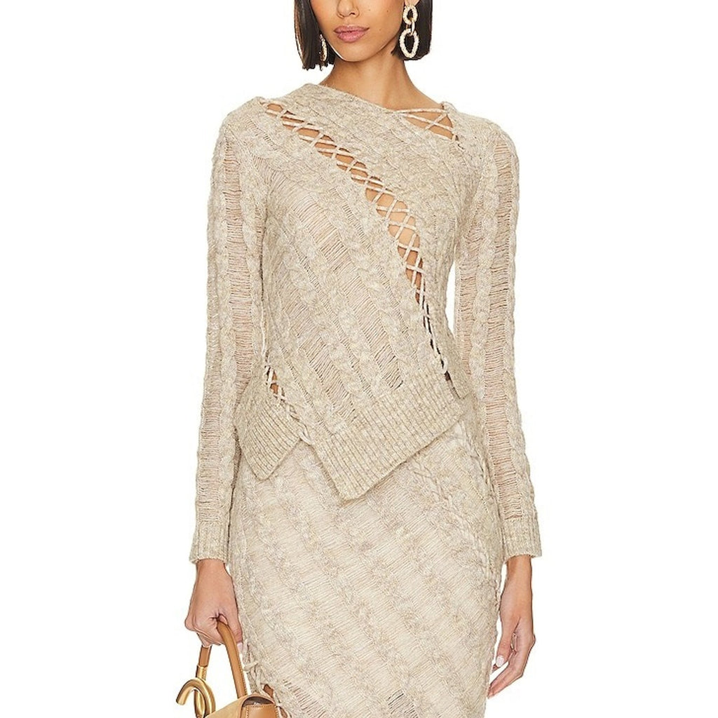 Cult Gaia 'Garnet' Tan Cut Out Top Size M