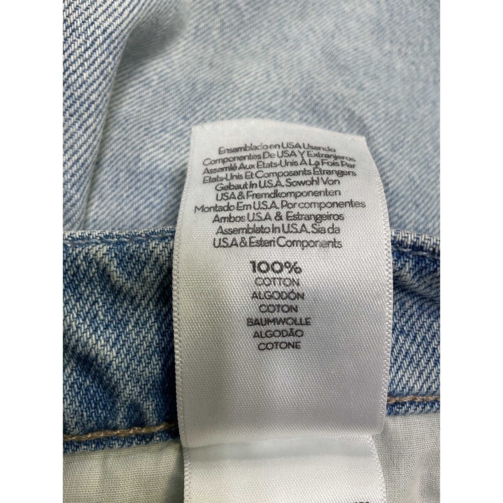 Mother 'The Proper' Blue Cotton Short Size 28