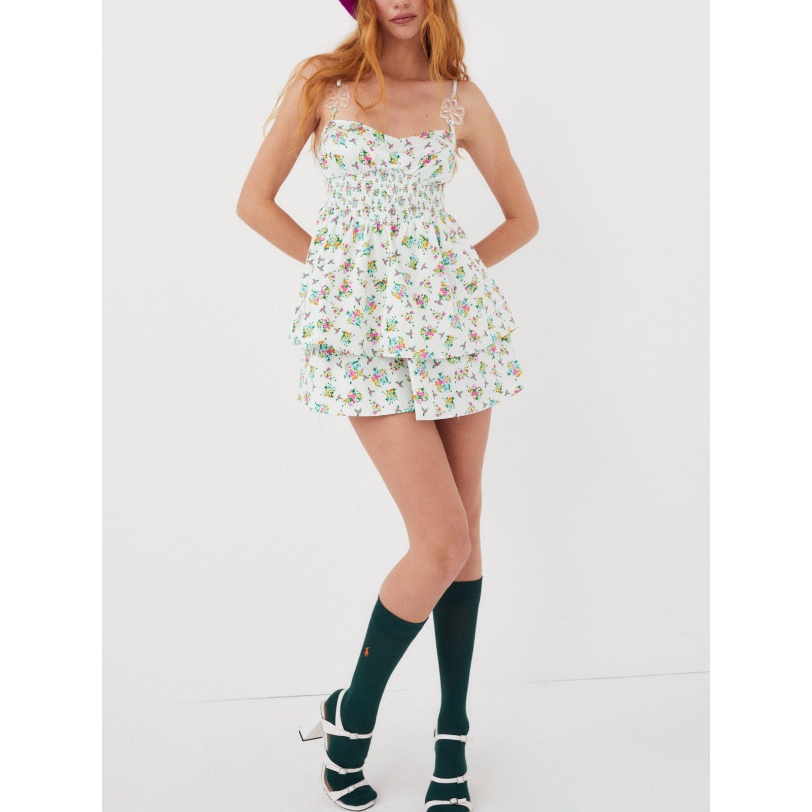 For Love & Lemons 'Tanya' White Mini Dress Size M