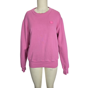 Acne Studios Signature Bright Pink Fairah Face Patch Size Small Sweatshirt